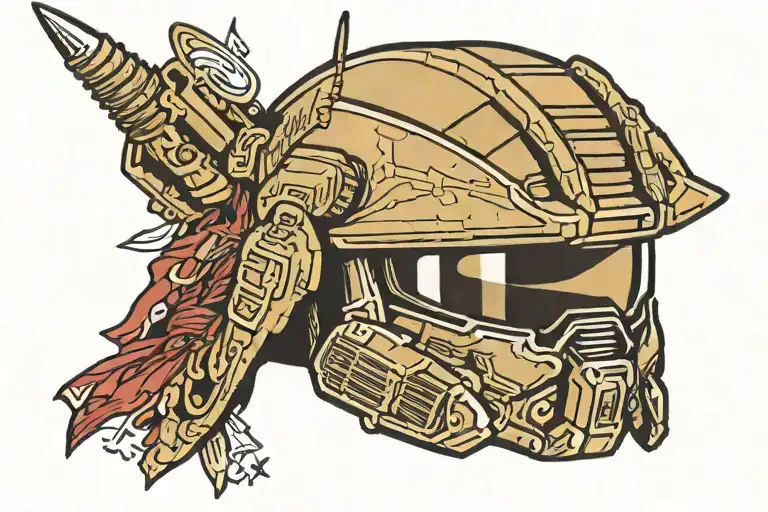 Halo Master Chief Samurai Mask