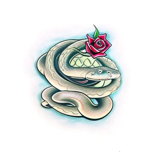 Snake With Roses