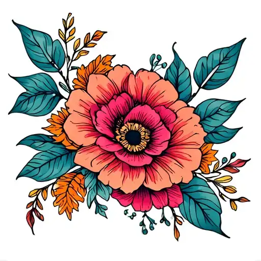 Feminin Neo Traditional Floral Tribal Style Forearm Cuff Tattoo Wraps All The Way