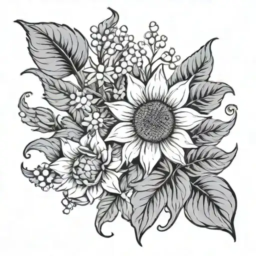 Sunflower Lily Of The Valley Sun Moon