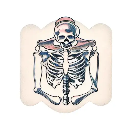 Skeleton On Beach Chair