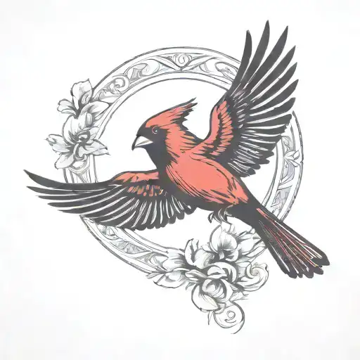 Cardinal Flying Silhouette Two Wing