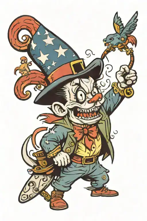 Scary Cartoon Characters Exploring