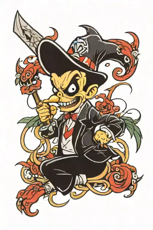 Scary Cartoon Characters Exploring