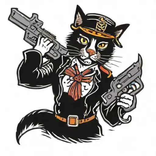 Alley Cat With Guns