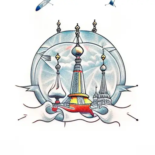 Russian Towers With German And Dutch Pieces