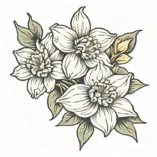 Daisy And Narcissus Flower