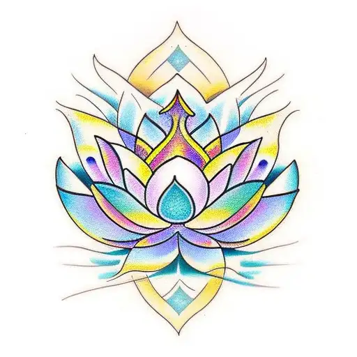 Lotus Flower With Sparkles