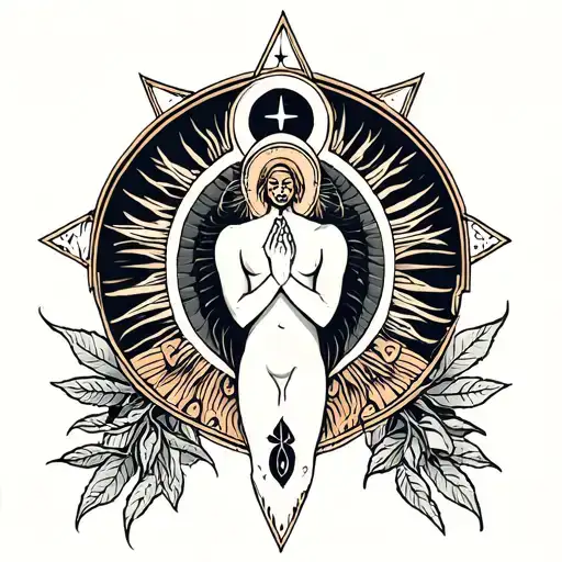 Esoteric Spiritual Drawing Symbolizing Strength And Resilience