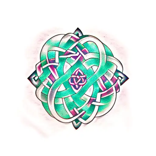 Celtic Nature Symbols Knotwork Back Scotland Feminine