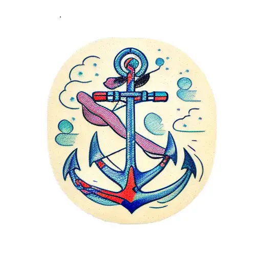 Anchor With Three Birds