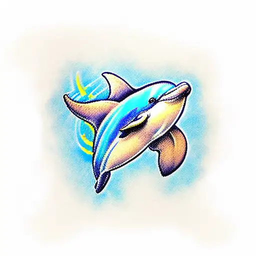 Dolphin Blue And Yellow