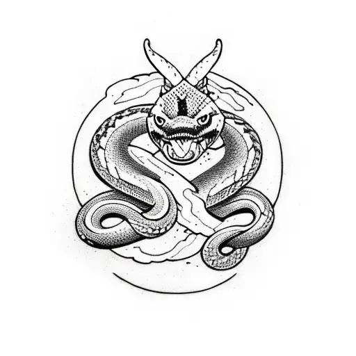 Battle Scandinavian Mythology Snakes Ouroboros Space