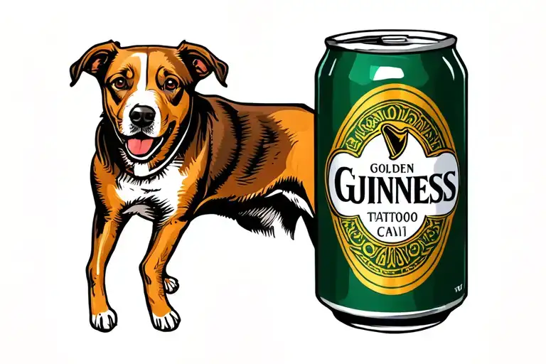 Golden Mountain Dog In A Guinness Can
