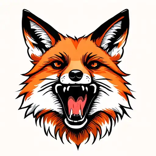 Fox Head Open Mouth