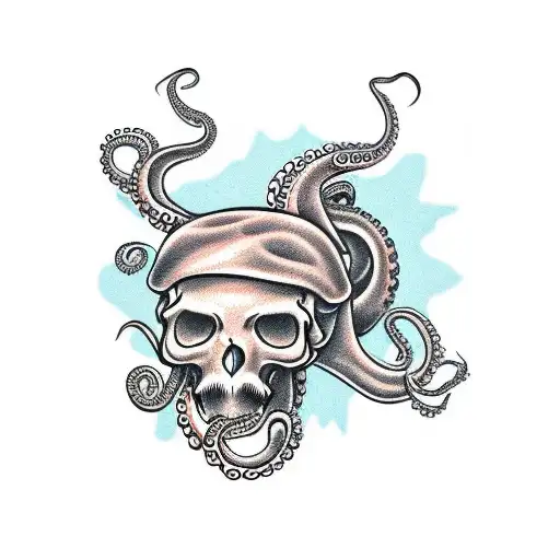 Octopus Flower Skull