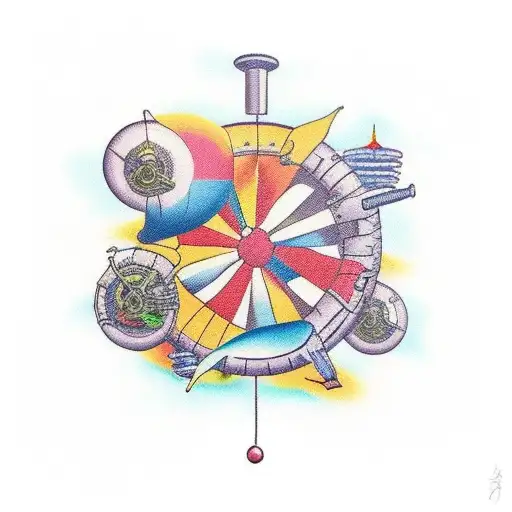 A Vibrant And Surreal Representation Of The Parachutes Album Cover