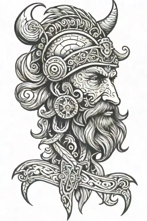 An Intimidating Tattoo For A Male With Norse Ancestry