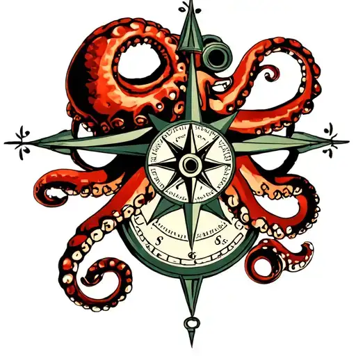 Occupings Of Italy With Compass And Octopus