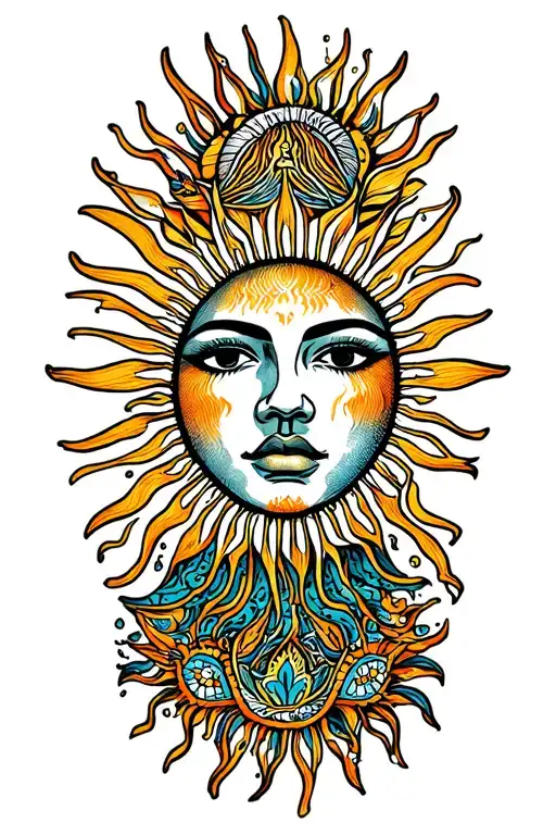 Sun Face Psychedelic