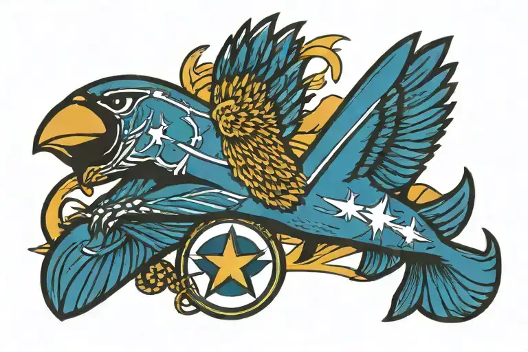 E-2 Hawkeye And Sea Hawk Football Logo Incorporated