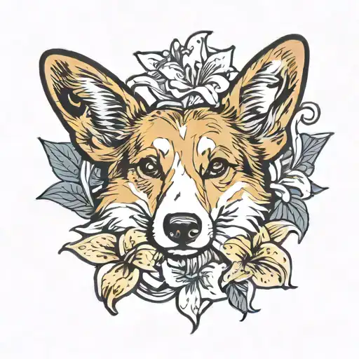 Corgi With Lily