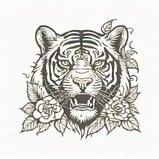 Rose And Bengala Tiger