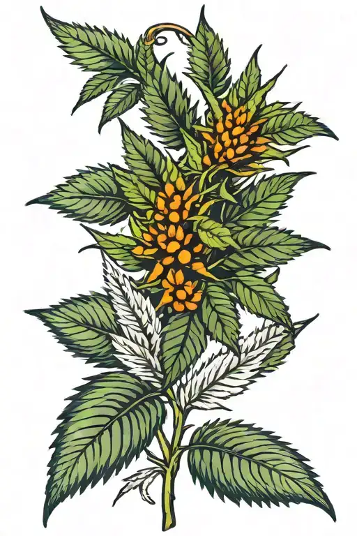 Marijuana Plant Growing Inside