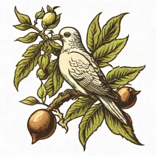 Dove And Olive Tree
