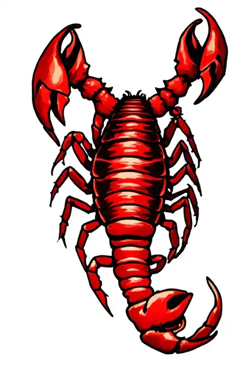 Red Ink American Traditional Scorpion