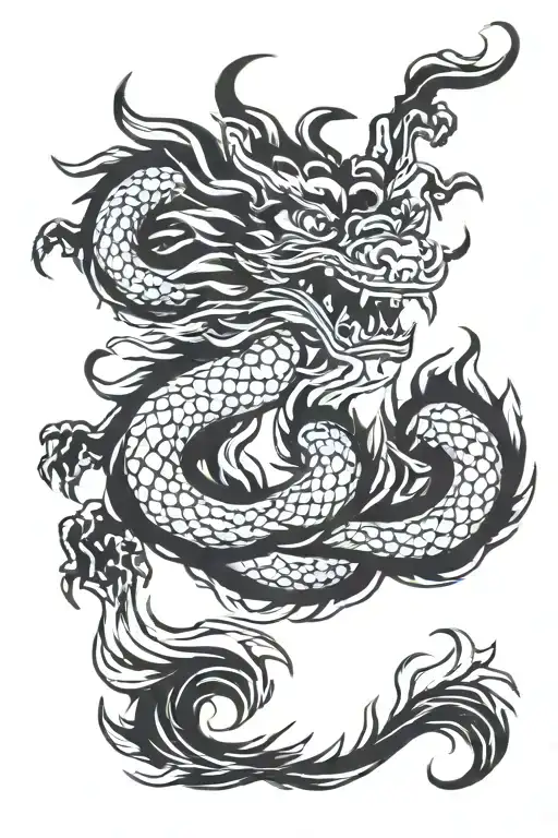 Chinese Dragon Breathing Fire