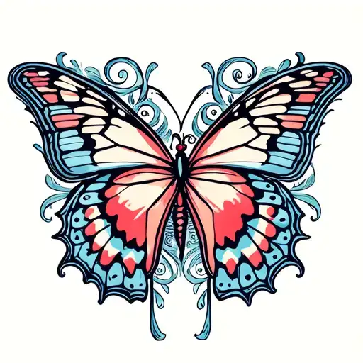 Infinity Symbol With A Heart Inside A Butterfly