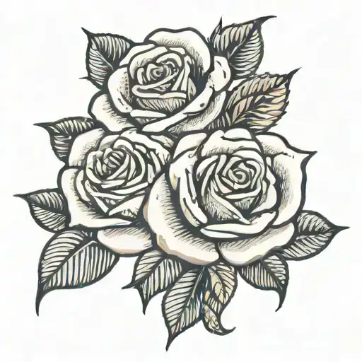 Mom Roses Intertwined