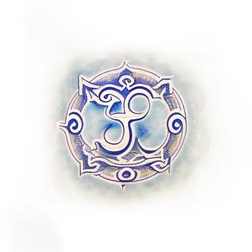 Om Symbol With S And J Letters