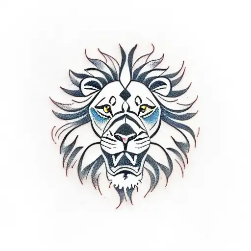 Traditional Lion And Space