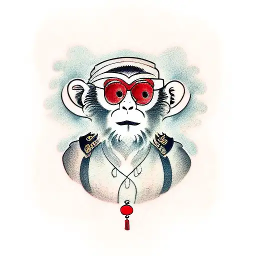 Old Wise Chinese Monkey