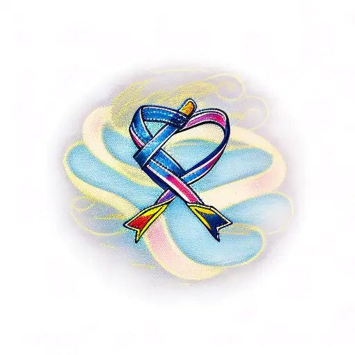 Ribbon For Breast Cancer And Allopecia