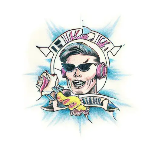 Blink 182 Mixed With Punk Rock And California Themes