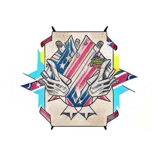 Arm Sleeve Blink 182 Mixed With Punk Rock And California Themes