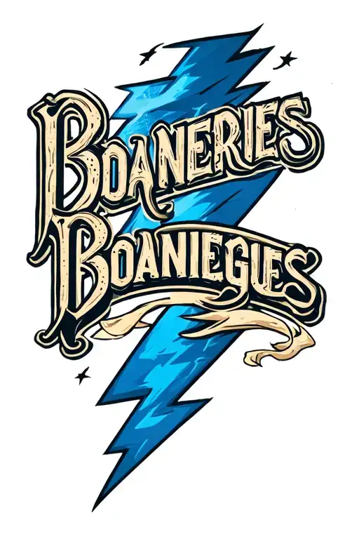 Boanergues Word With Background Thunder