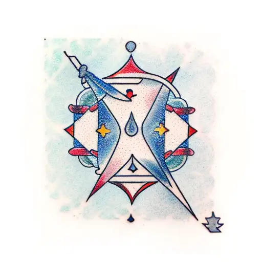 A Constellation Of Playing Cards Forming The Shape Of A Dagger