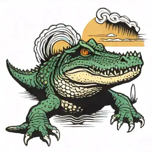 Crocodile Sunset