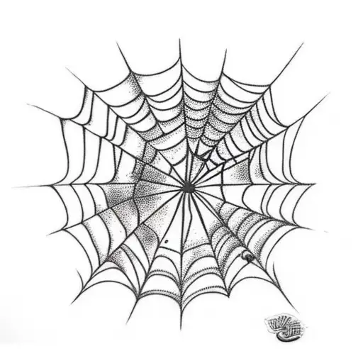 Spider Web With Spider Under It