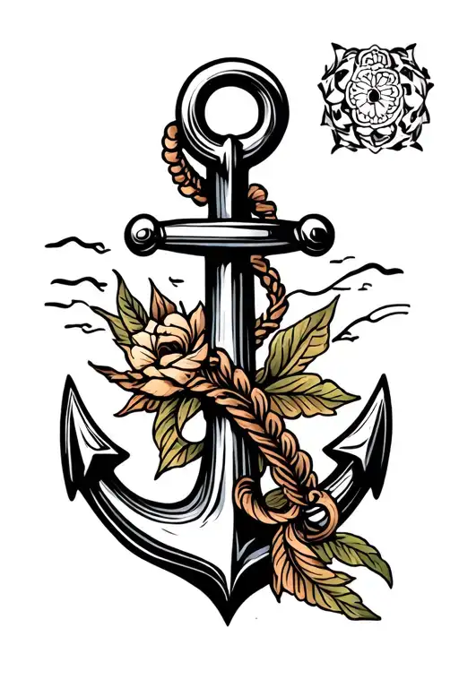Anchor Combined With Outline
