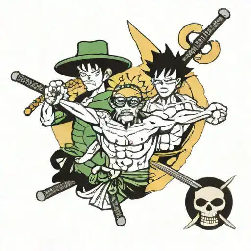 Luffy And Zoro Three