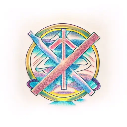 Cross With Jesus On It And The Words Trust God