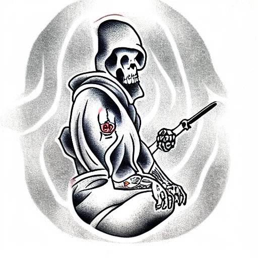 Grim Reaper With Hard Life