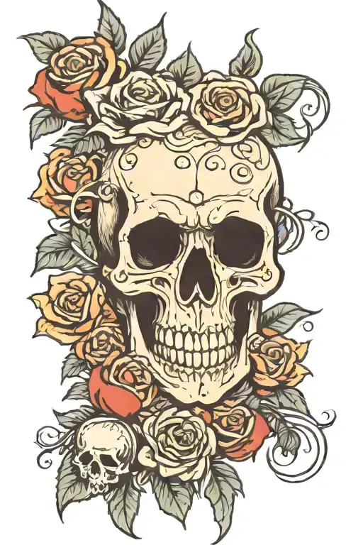 Skull And Roses