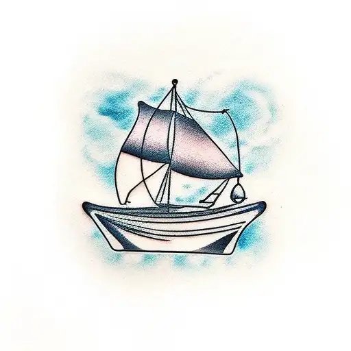 Small Black Minimalist Tattoo Of That Symbolizes Travel And Seeing The World