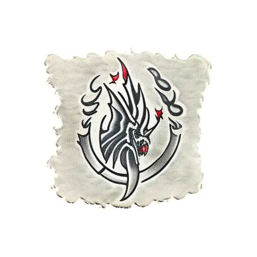 Black Flames Racing Flag Long